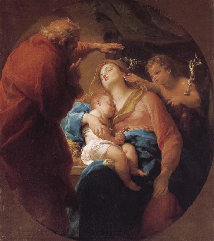 Pompeo Batoni Holy Family with St. John the Baptist Norge oil painting art